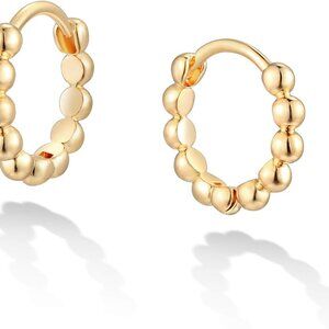 Radiant 14K Gold Plated Huggie Hoops - Hypoallergenic Jewelry for Everyday Glam